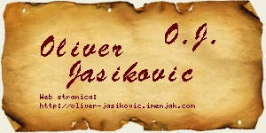 Oliver Jasiković vizit kartica